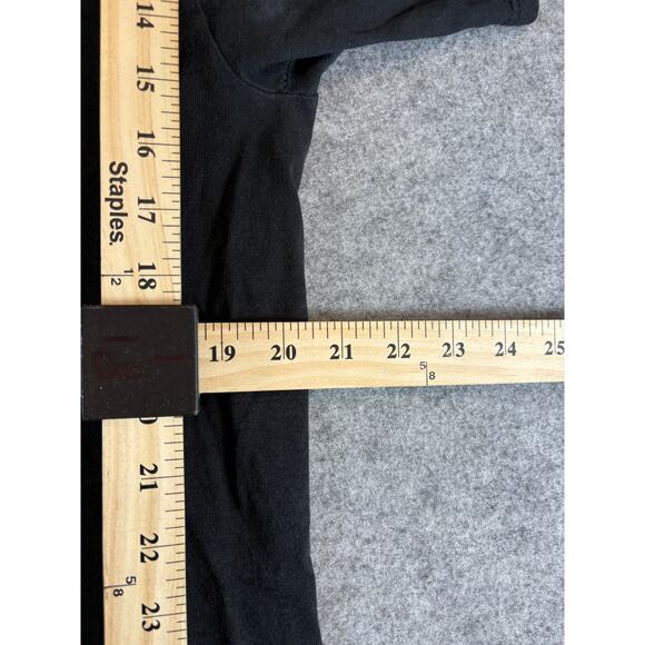 Vintage 90s Motorcycle Shirt Mens Large Black Graphic Wolf Riding Hard Grunge - Picture 2 of 7